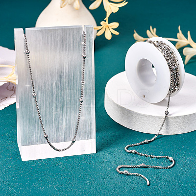 DIY Stainless Steel Satellite Chains Necklace Jewelry Kits DIY-TA0010-46-1
