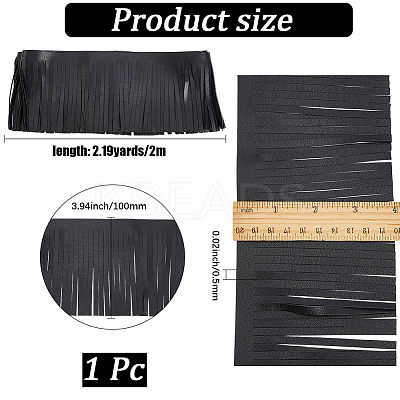 2M PU Leather Suede Fringe Trim AJEW-CY0001-58B-01-1