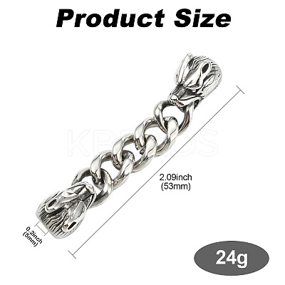 304 Stainless Steel Ends with Chain FIND-CJC0012-141B-1