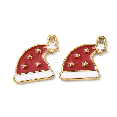 304 Stainless Steel Enamel Pendants STAS-L300-012G-15-1