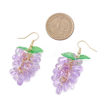 Transparent Glass Dangle Earrings EJEW-JE06863-02-1