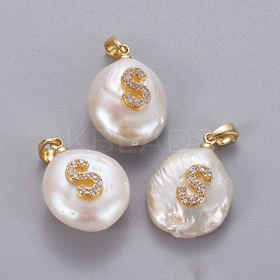 Natural Cultured Freshwater Pearl Pendants KK-L187-A-01S-1