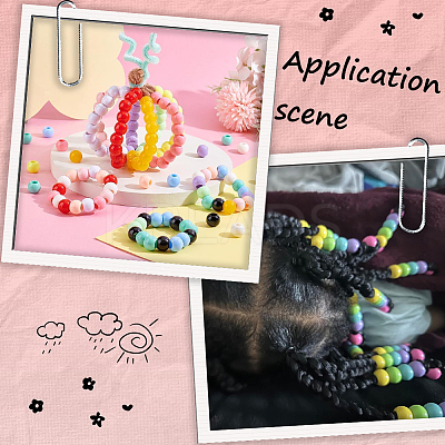 200Pcs Opaque Acrylic Beads SACR-SP0001-35A-1