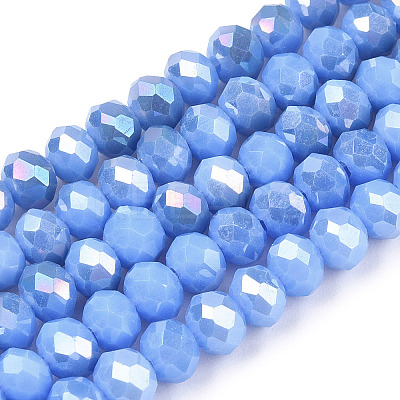 Electroplate Glass Beads Strands LS-EGLA-A034-P4mm-B28-1