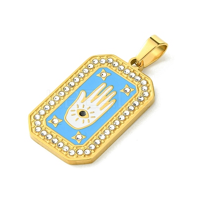 Ion Plating(IP) 304 Stainless Steel Pendants STAS-C101-08G-09-1