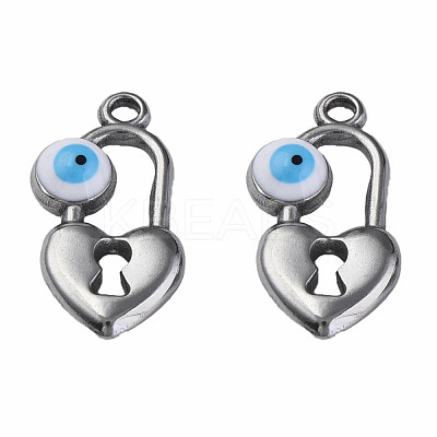304 Stainless Steel Enamel Pendants STAS-N087-53-02P-1