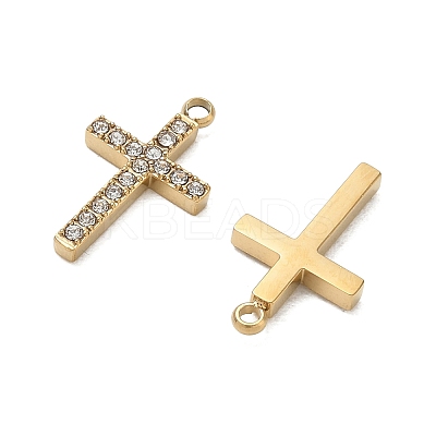 304 Stainless Steel Rhinestone Pendants SA-CBA1CA2-12G-1