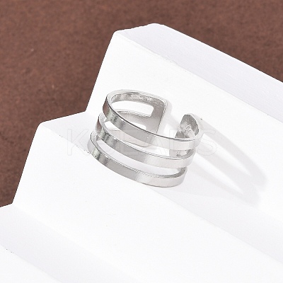 304 Stainless Steel Cuff Open Rings RJEW-P176-01P-1