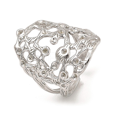 Non-Tarnish 304 Stainless Steel Open Cuff Rings RJEW-Z018-09P-1