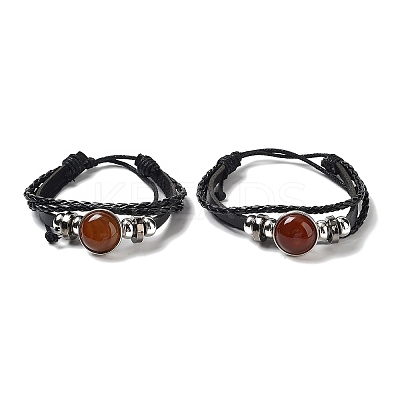 Natural Carnelian Multi-strand Bracelets BJEW-Q337-01D-1