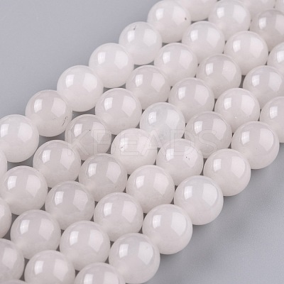 Natural White Jade Beads G-G766-C-28-1