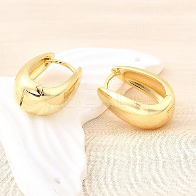 U-Shaped Brass Hoop Earrings EJEW-Z121-04G-1