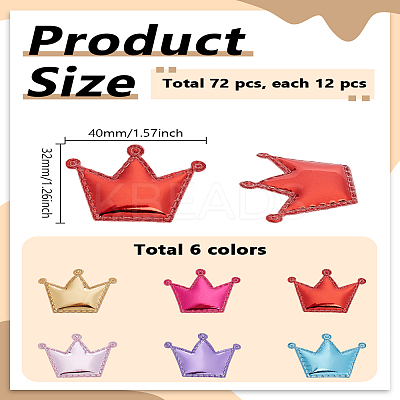 72Pcs 6 Colors Non-Woven Fabric Ornament Accessories PATC-LP0001-08B-1