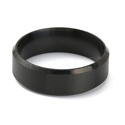 201 Stainless Steel Plain Band Ring for Men Women RJEW-WH0010-06I-MB-1