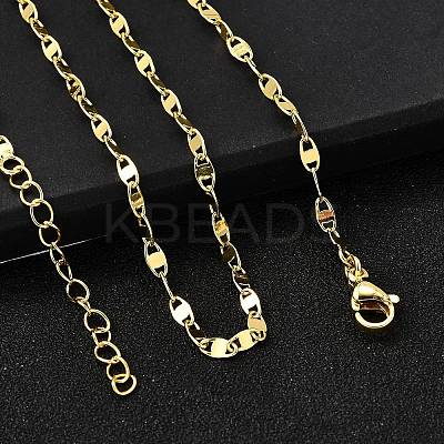 Brass Mariner Link Chain Necklaces NJEW-M108-06G-1