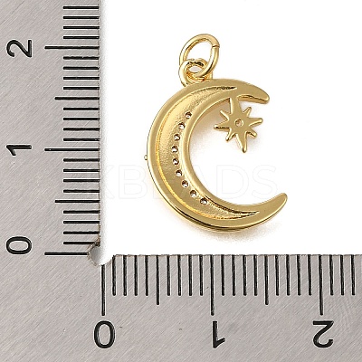Rack Plating Brass Micro Pave Cubic Zirconia Pendants ZIRC-F142-13D-G-1