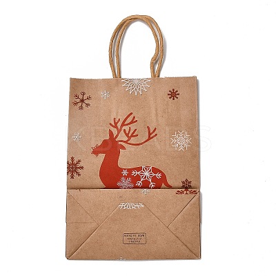 Christmas Theme Hot Stamping Rectangle Paper Bags X1-CARB-F011-02B-1