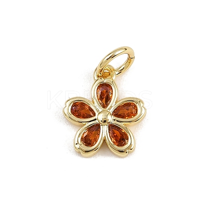 Brass Micro Pave Cubic Zirconia Pendants KK-A269-03A-G02-1