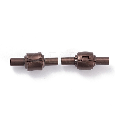 Ion Plating(IP) 304 Stainless Steel European Clasps with Cord Ends STAS-G239-15R-1