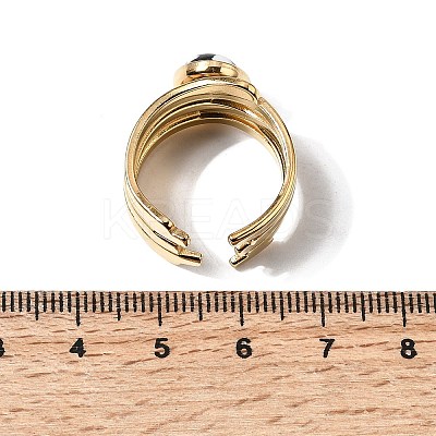 304 Stainless Steel Open Cuff Rings for Women RJEW-K258-17A-G-1