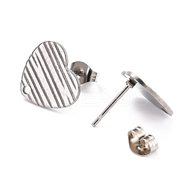 Non-Tarnish 304 Stainless Steel Stud Earring Findings STAS-I183-03B-P-1
