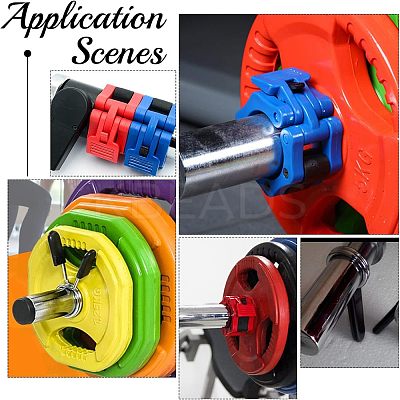 9Pcs 5 Style ABS Plastic Barbell Clamps FIND-FH0002-68-1