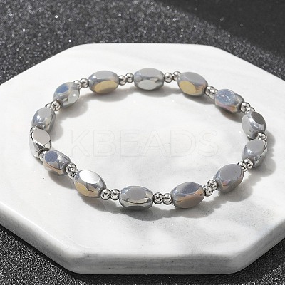 304 Stainless Steel Beads Stretch Breacelets for Women BJEW-M054-01P-03-1