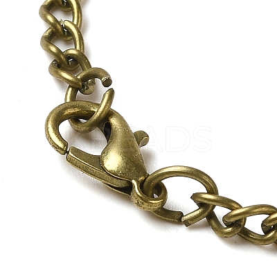 Alloy Glass Pendant Pocket Necklace WACH-S002-11AB-1