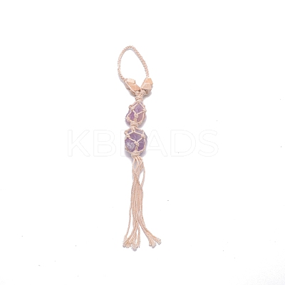 Irregular Gemstone Hanging Pendant Decoration LS-HJEW-TAC0001-08B-1