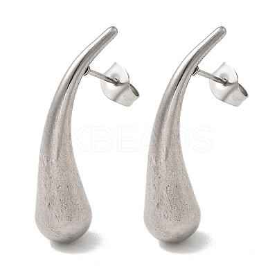 304 Stainless Steel Teardrop Stud Earrings EJEW-F398-05P-1