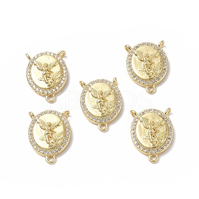 Eco-Friendly Rack Plating Brass Micro Pave Cubic Zirconia Chandelier Components Links LS-KK-F845-11G-1