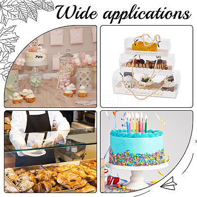 18 Sets 3 Styles Portable Transparent Plastic Swiss Cake Roll Sandwich Holder Box CON-NB0002-13-1