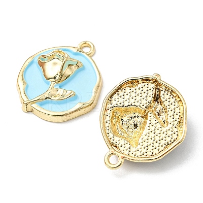 5Pcs Rack Plating Alloy Enamel Pendants ENAM-YW0002-45-1