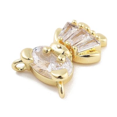 Brass Pave Clear Cubic Zirconia Pendants LS-KK-Z061-18G-01-1