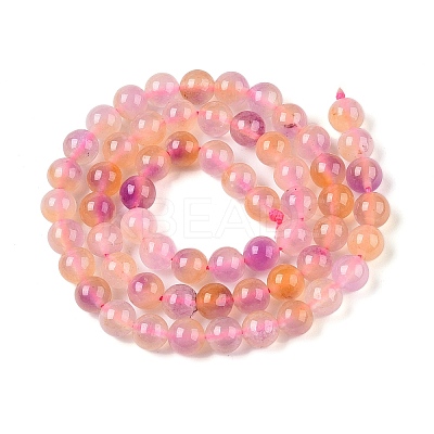 Dyed Natural White Jade Beads Strands G-T138-6mm-210-14-1