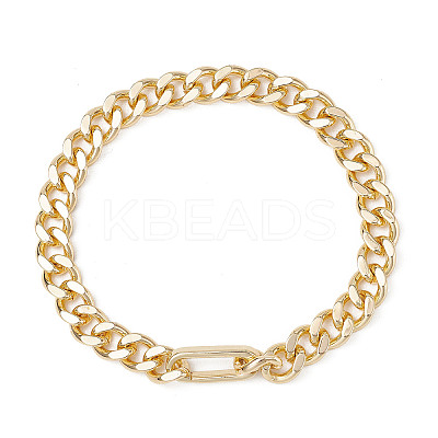 Brass Cuban Link Chain Bracelets for Women BJEW-JB13117-1
