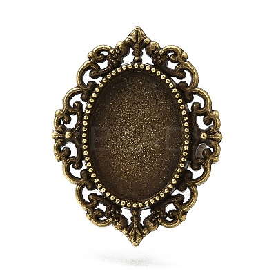 Vintage Adjustable Iron Finger Ring Components Alloy Cabochon Bezel Settings LS-X-PALLOY-Q300-09AB-NR-1