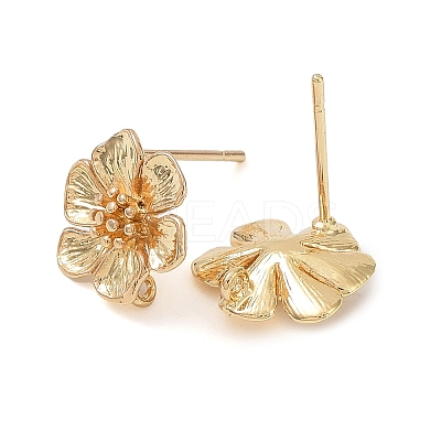 Brass Stud Earring Findings X-KK-C031-28G-1
