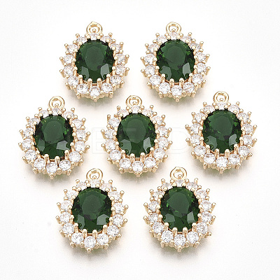 Transparent Faceted Glass Pendants LS-X-GLAA-R212-15C-1