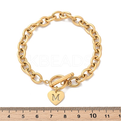 Golden 304 Stainless Steel Charm Bracelets LS-NJEW-K284-01G-M-1