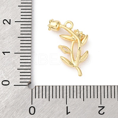 Brass Pave Clear Cubic Zirconia Pendants KK-V016-02G-1