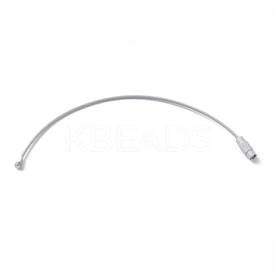 Baking Paint Stainless Steel Cable Wire Keychain AJEW-WH0413-15N-1