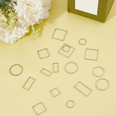 DIY 304 Stainless Steel Geometry Dangle Earrings Making Kit DIY-DR0001-36-1