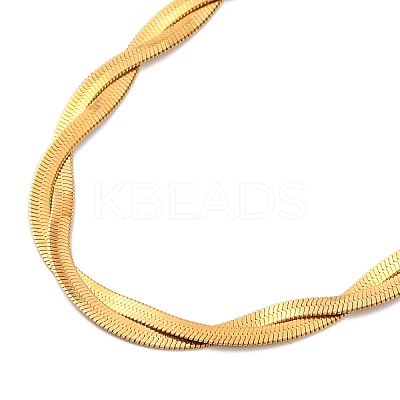 Ion Plating(IP) 304 Stainless Steel Snake Chains Necklaces NJEW-M075-02A-G-1