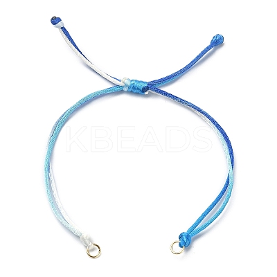 Gradient Color Adjustable Braided Nylon Cord Bracelet Making AJEW-JB01163-02-1