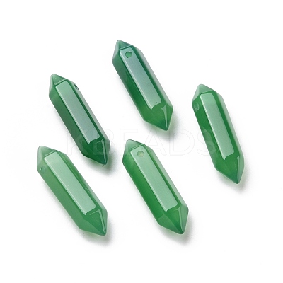 Natural & Synthetic Mixed Gemstone Double Terminal Pointed Pendants G-C007-02B-1