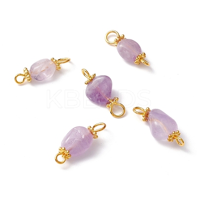 Natural Lavender Amethyst Links Connectors PALLOY-JF01091-03-1