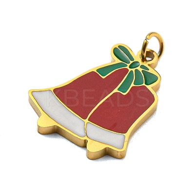 Christmas Theme Ion Plating(IP) 304 Stainless Steel Pendants STAS-O005-01E-G-1