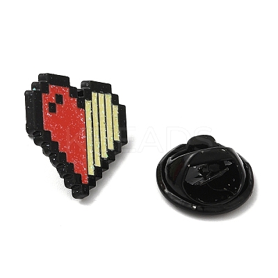 Zeld Pixel Heart Alloy Brooches LS-JEWB-I032-05EB-02-1