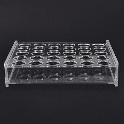 (Defective Closeout Sale: Damaged Corners) Acrylic Multi-Use Colorimetrical Cylinder Tube Display Racks AJEW-XCP0003-05-1